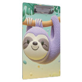 Cartoon luiaard hangend aan een tak van een boom klembord (Rechts)