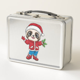 Cartoon luiaard met kerst