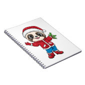 Cartoon luiaard met kerst notitieboek (Rechterzijde)
