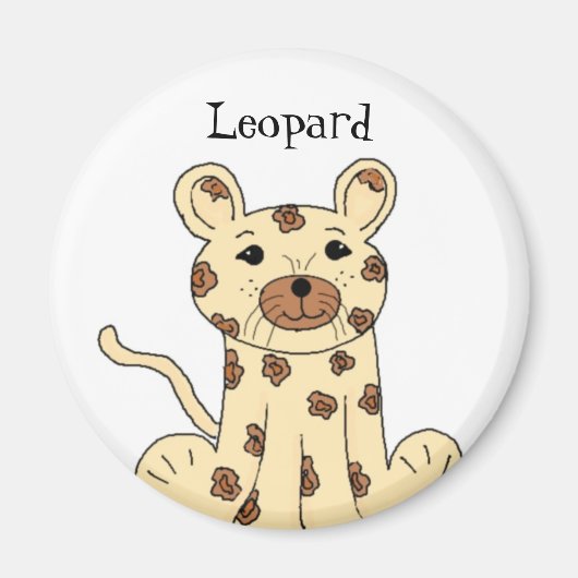 Cartoon Luipaard Magneet (Voorkant)