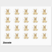 Cartoon Luipaard Ronde Sticker (Vel)
