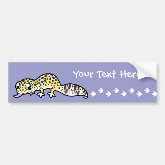Cartoon Luipaardgekko Bumpersticker (Voorkant)