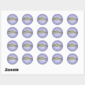 Cartoon Luipaardgekko Ronde Sticker (Vel)