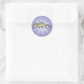 Cartoon Luipaardgekko Ronde Sticker (Tas)