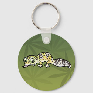 Cartoon Luipaardgekko Sleutelhanger