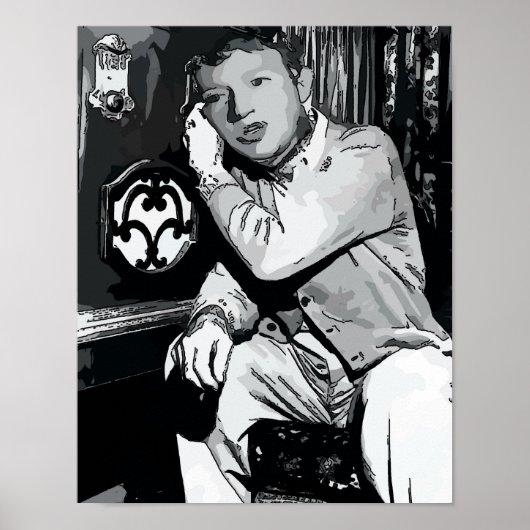 Cartoon luisteren naar poster (Voorkant)