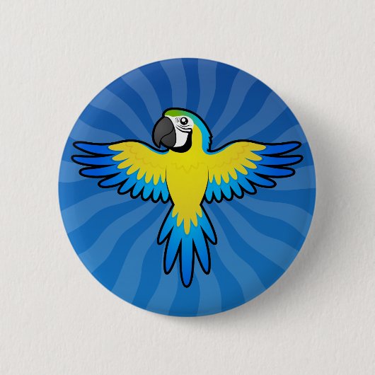 Cartoon Macaw / Parrot Ronde Button 5,7 Cm (Voorkant)