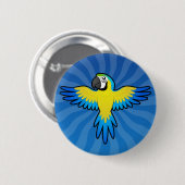 Cartoon Macaw / Parrot Ronde Button 5,7 Cm (Voorkant /achterkant)