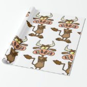 Cartoon Mad Koe Cadeaupapier (Uitgerold)