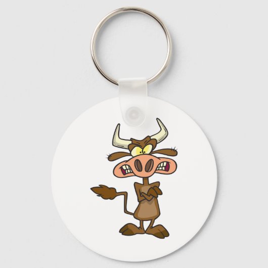 Cartoon Mad Koe Sleutelhanger (Voorkant)