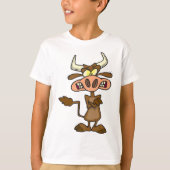Cartoon Mad Koe T-shirt (Voorkant)