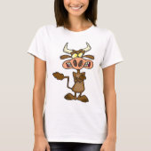 Cartoon Mad Koe T-shirt (Voorkant)