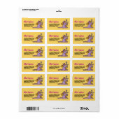 Cartoon Magic Dragon Halloween Adresetiketten Etiket (Full Sheet)