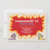 Cartoon Magic Dragons Breathe Fire Halloween Party Kaart (Voorkant)