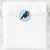 Cartoon Magnificent Frigatebird Ronde Sticker (Tas)