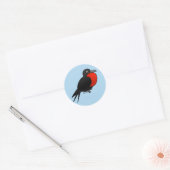 Cartoon Magnificent Frigatebird Ronde Sticker (Envelop)
