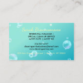 Cartoon Maid House Cleaning Service Visitekaartje (Achterkant)