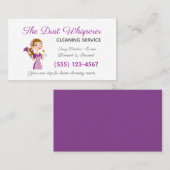 Cartoon Maid House Cleaning Service Visitekaartje (Voorkant / Achterkant)