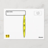 Cartoon Male Ham Operator QSL-kaart past het aan! Briefkaart (Achterkant)