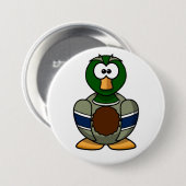 Cartoon Mallard Duck Button (Voorkant /achterkant)