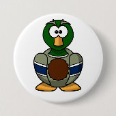 Cartoon Mallard Duck Button (Voorkant)