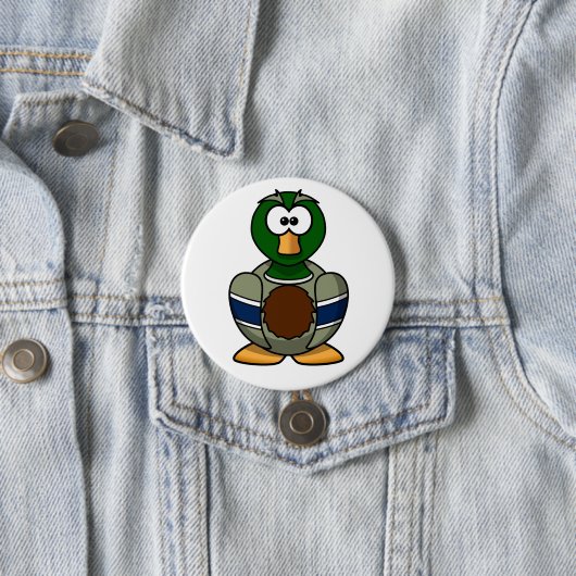 Cartoon Mallard Duck Button (In situ)