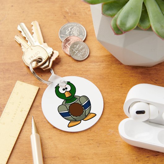 Cartoon Mallard Duck Sleutelhanger