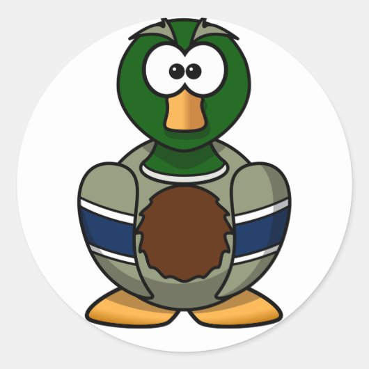 Cartoon Mallard Duck Stickers (Voorkant)