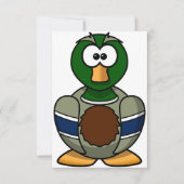 Cartoon Mallard Duck Uitnodigingen (Voorkant)