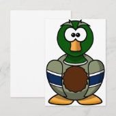 Cartoon Mallard Duck Uitnodigingen (Voorkant / Achterkant)