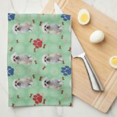 Cartoon Maltees Theedoek (Quarter Fold)