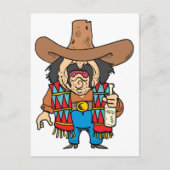 cartoon man drink tequila briefkaart (Voorkant)