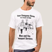 Cartoon man en Van Vervoerdiensten T-shirt (Voorkant)
