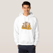 Cartoon Man Meditatie Hoodie (Voorkant volledig)