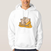 Cartoon Man Meditatie Hoodie (Voorkant)