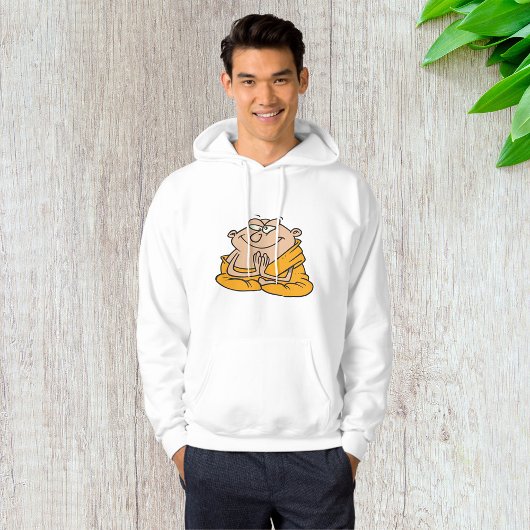 Cartoon Man Meditatie Hoodie