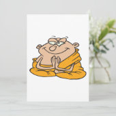 Cartoon Man Meditatie Kaart (Staand voorkant)