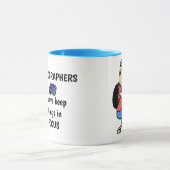 Cartoon man met camera-mok mok (Midden)