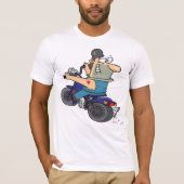 Cartoon Man On A Motorcycle Mens T-Shirt (Voorkant)
