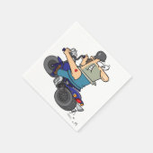 Cartoon Man op een motorfiets papieren servetten (Hoek)
