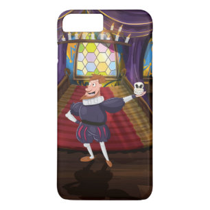 Cartoon man reciting shakespeare play. Case-Mate iPhone case