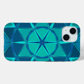 Cartoon Mandala Blauw Case-Mate iPhone Case (Achterkant (horizontaal))
