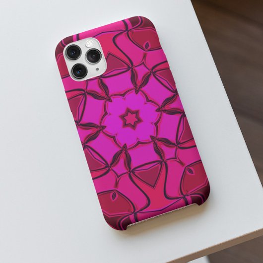 Cartoon Mandala Bloem Roze Case-Mate iPhone Case