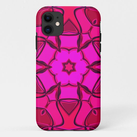 Cartoon Mandala Bloem Roze Case-Mate iPhone Case (Achterkant)