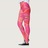Cartoon Mandala Bloem Roze Leggings (Links)