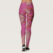 Cartoon Mandala Bloem Roze Leggings (Achterkant)