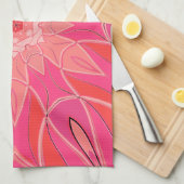 Cartoon Mandala Bloem Roze Theedoek (Quarter Fold)