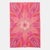 Cartoon Mandala Bloem Roze Theedoek (Verticaal)