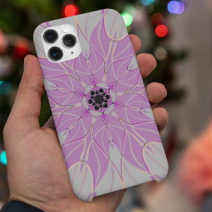 Cartoon Mandala Bloemroze en wit Case-Mate iPhone Case