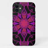 Cartoon Mandala Bloemroze en zwart Case-Mate iPhone Case (Achterkant)